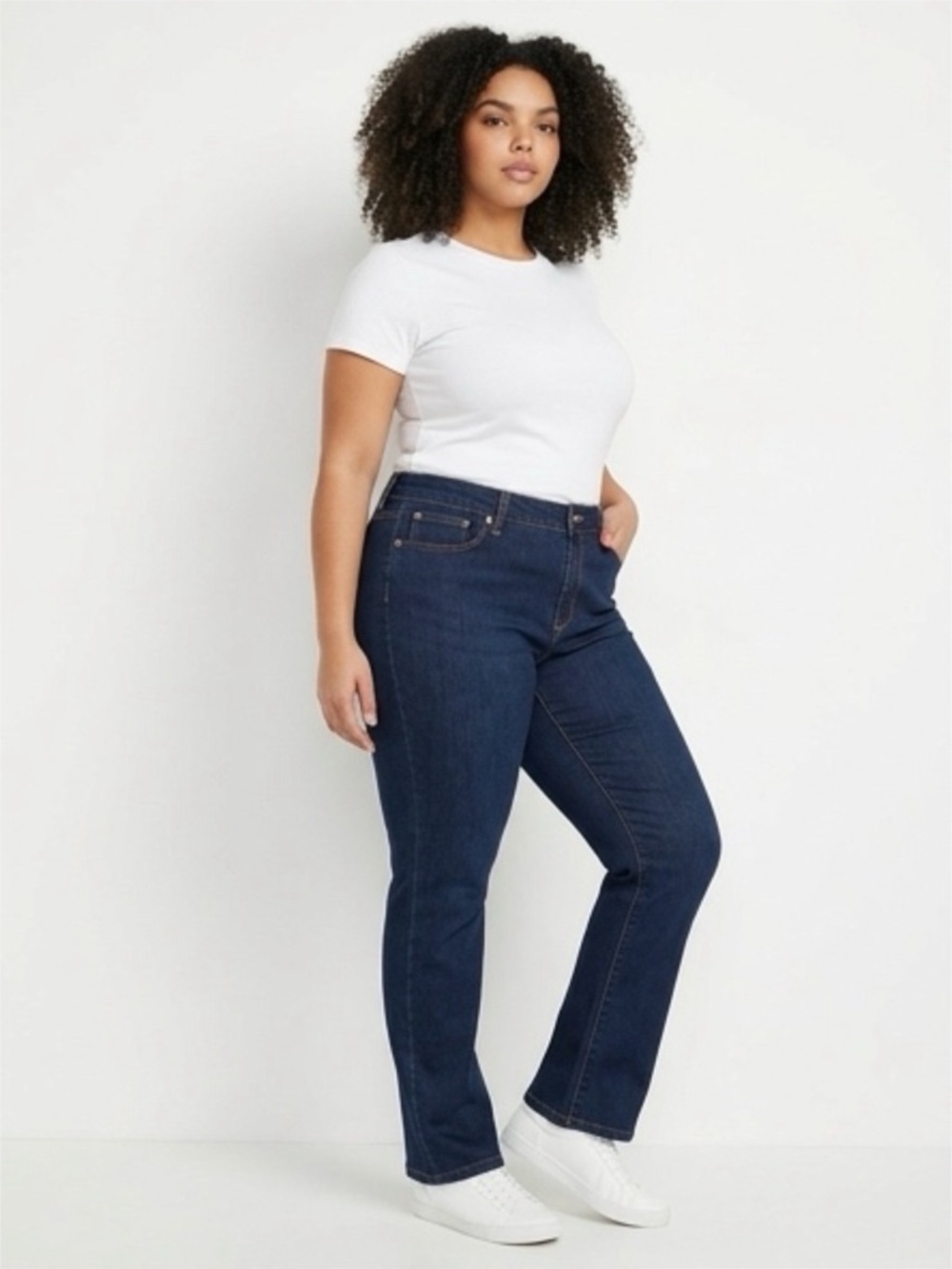 Peace of Cloth - Dark Wash Stretch Jeans - Classic Straight Leg - Size 8